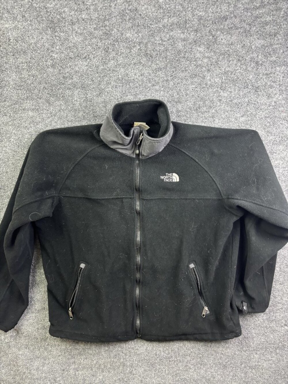 The North Face TKA 200 Jacket Mens Large Black Full‎ Zip Fleece Hiking Outdoor